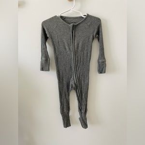Little Sleepies Zippy- Ribbed Gray